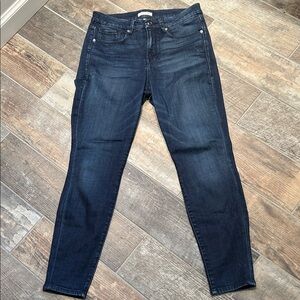 Good American High Rise Dark Blue Skinny Jeans